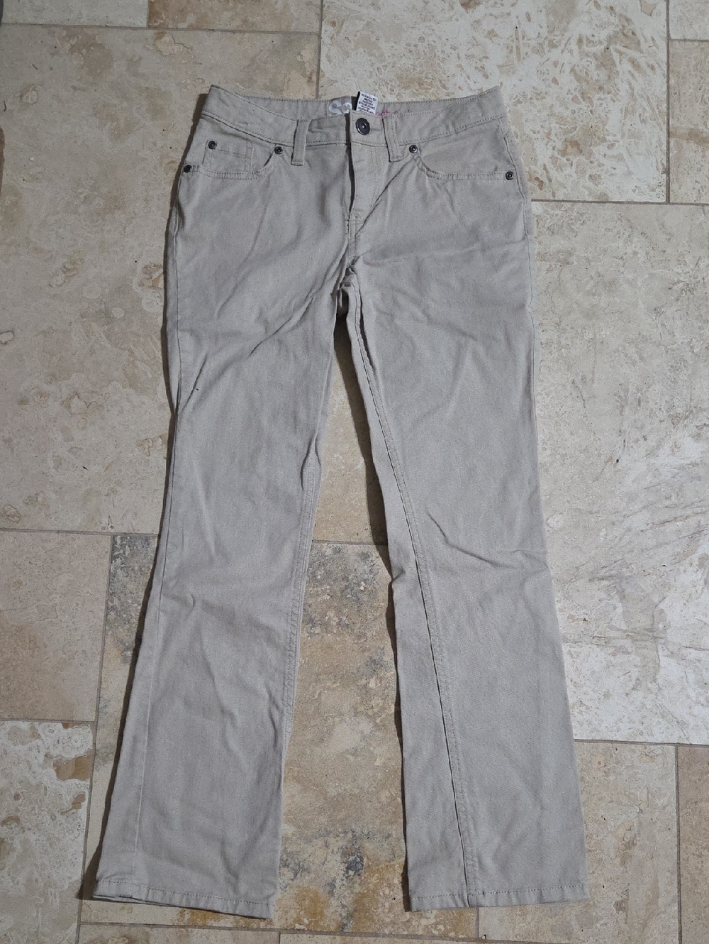 So Brand Girls Size 14 Khaki Bootcut Pants Classic Uniform Style